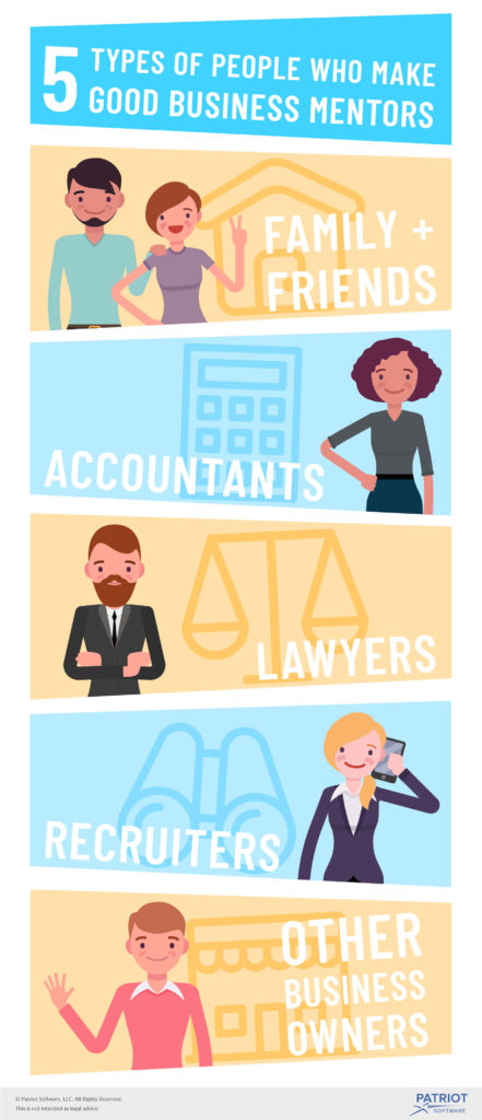 信息图表:5种类型的人可以成为好的商业导师