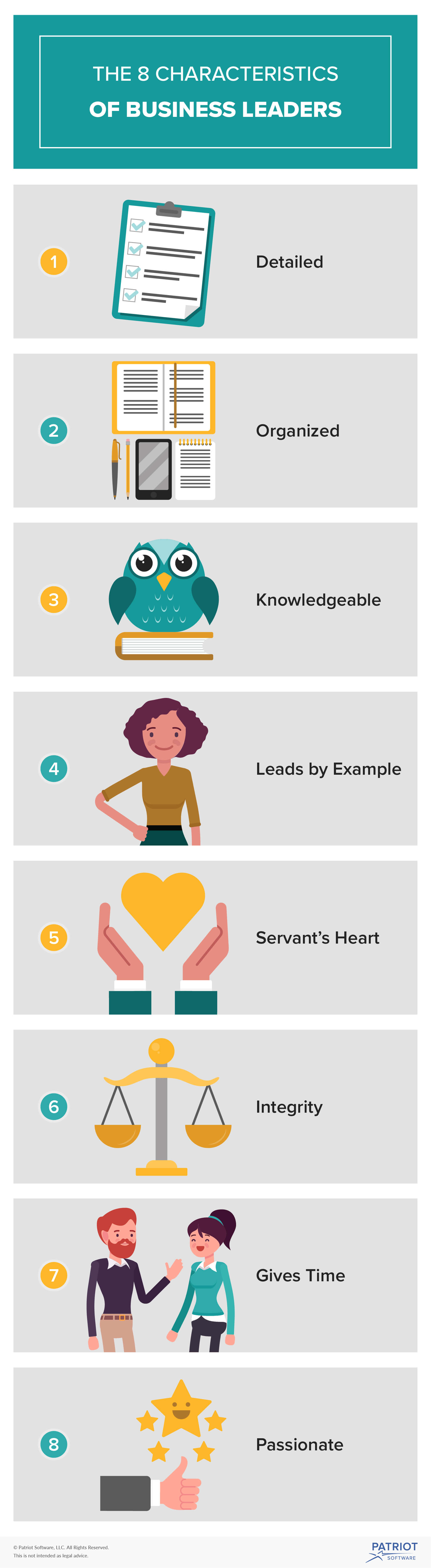 信息图表：商业领袖的8个特征